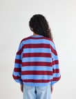 Zest Stripe Puff Sleeve Sweatshirt, Blue product photo View 02 S