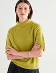 Jigsaw Align Alpaca Blend Roll Neck, Citron Green product photo