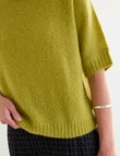Jigsaw Align Alpaca Blend Roll Neck, Citron Green product photo View 07 S