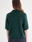 Jigsaw Align Alpaca Blend Roll Neck, Forest Green product photo View 02 S