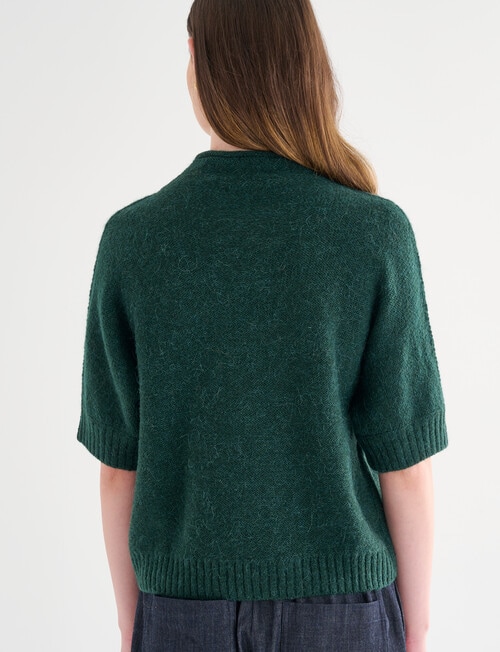Jigsaw Align Alpaca Blend Roll Neck, Forest Green product photo View 02 L