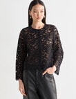 State of play Zina Lace Blouse, Black product photo