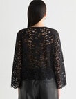 State of play Zina Lace Blouse, Black product photo View 02 S