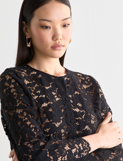 State of play Zina Lace Blouse, Black product photo View 04 L
