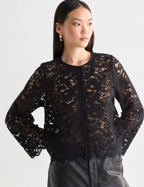 State of play Zina Lace Blouse, Black product photo View 05 L