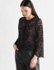 State of play Zina Lace Blouse, Black product photo View 06 S