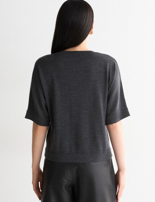 State of play Narina Merino Tee, Charcoal product photo View 02 L