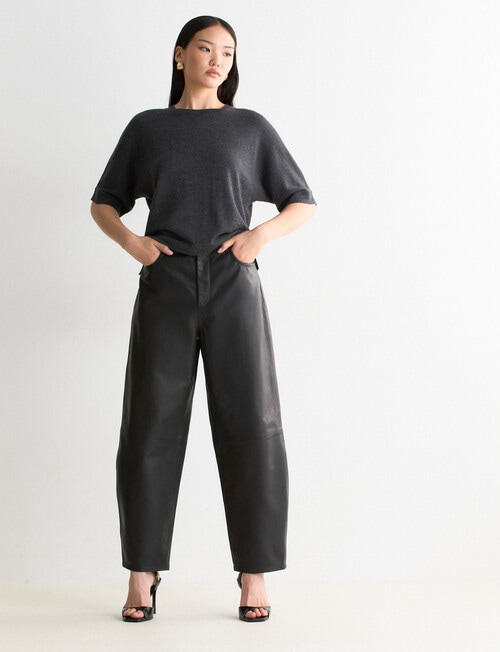 State of play Narina Merino Tee, Charcoal product photo View 03 L