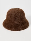 Boston + Bailey Fluffy Bucket Hat, Brown product photo