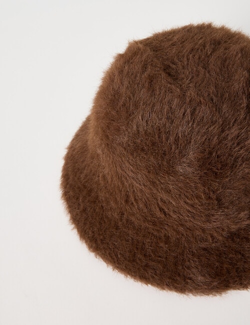 Boston + Bailey Fluffy Bucket Hat, Brown product photo View 02 L