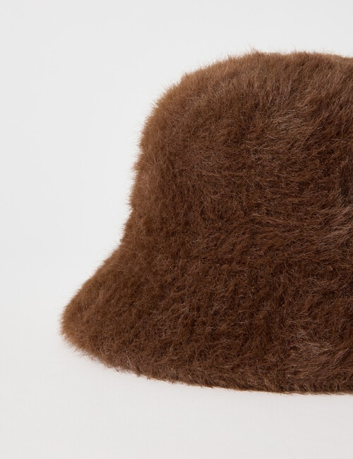 Boston + Bailey Fluffy Bucket Hat, Brown product photo View 03 L