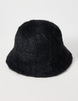 Boston + Bailey Fluffy Bucket Hat, Black product photo