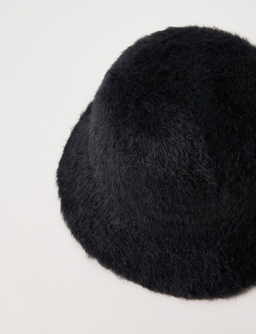 Boston + Bailey Fluffy Bucket Hat, Black product photo View 02 L