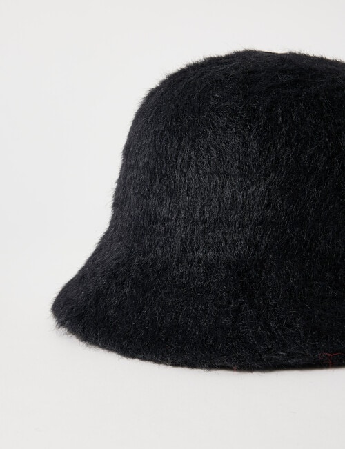 Boston + Bailey Fluffy Bucket Hat, Black product photo View 03 L