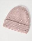 Whistle Faux Pearl Beanie, Blush product photo