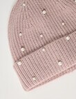 Whistle Faux Pearl Beanie, Blush product photo View 02 S