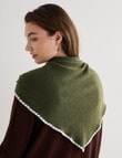 Boston + Bailey Triangle Scarf, Sea Kelp & Ivory product photo View 02 S