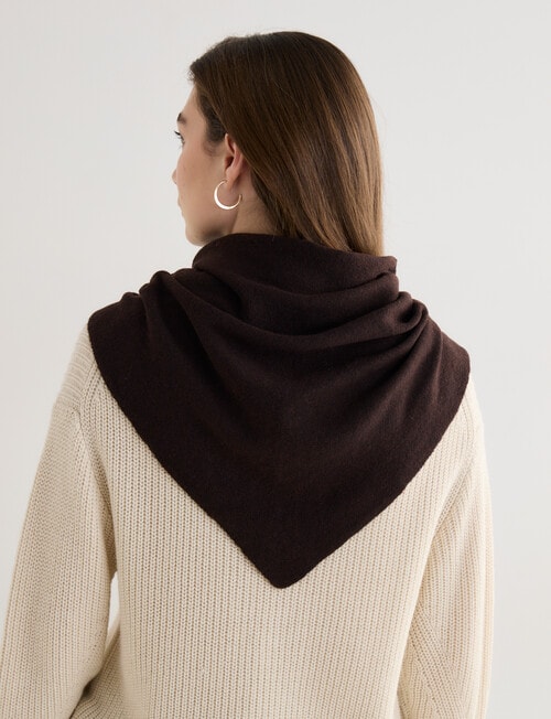 Boston + Bailey Triangle Scarf, Chocolate product photo View 02 L