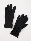 Boston + Bailey Bow Detail Gloves, Black product photo