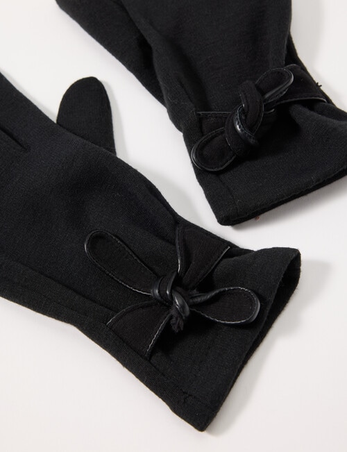 Boston + Bailey Bow Detail Gloves, Black product photo View 02 L