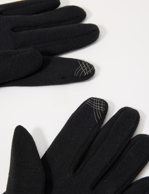 Boston + Bailey Bow Detail Gloves, Black product photo View 03 L