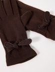Boston + Bailey Bow Detail Gloves, Chocolate product photo View 02 S