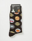 Fruit Sticker Viscose Rayon from Bamboo Crew Sock, Black product photo View 02 S