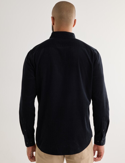 Gasoline Cord Long Sleeve Shirt, Black product photo View 02 L