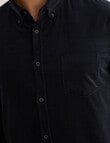 Gasoline Cord Long Sleeve Shirt, Black product photo View 04 S