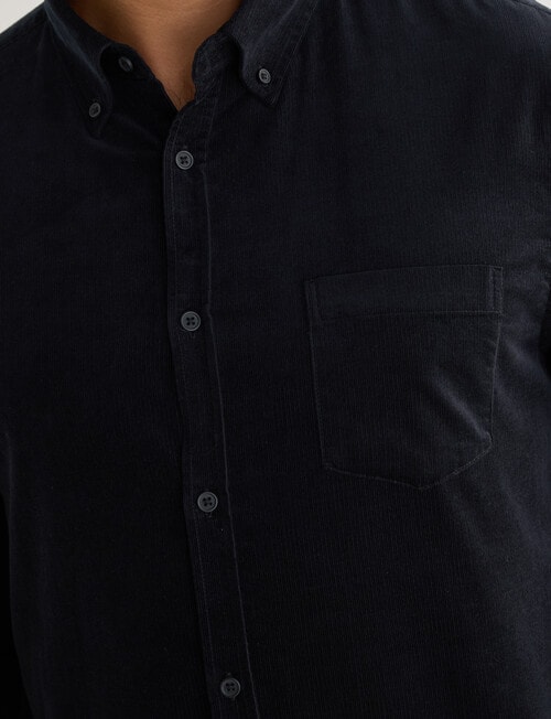 Gasoline Cord Long Sleeve Shirt, Black product photo View 04 L