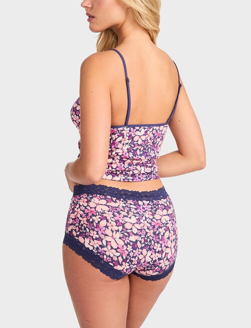 Jockey Parisienne Cotton Full Brief, Fiesta Flora product photo View 02 L
