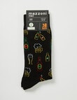 Neon Beer Viscose Rayon from Bamboo Crew Sock, Black product photo View 02 S