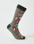 Poker Chips Viscose Rayon from Bamboo Crew Sock, Green product photo