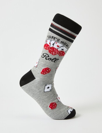 That's How I Roll Viscose Rayon from Bamboo Crew Sock, Grey product photo