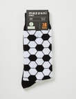 Soccer Ball Viscose Rayon from Bamboo Crew Sock, Black & White product photo View 02 S