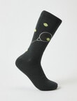 Tennis Viscose Rayon from Bamboo Crew Sock, Grey & Green product photo