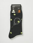 Tennis Viscose Rayon from Bamboo Crew Sock, Grey & Green product photo View 02 S