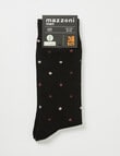 Plum Spot Viscose Rayon from Bamboo Crew Sock, Black product photo View 02 S