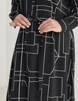 Studio Curve Shirt Dress, Black & White product photo View 05 S