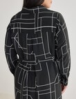 Studio Curve Shirt Dress, Black & White product photo View 07 S
