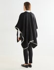 Boston + Bailey Blanket Stitch Wrap, Black & Ecru product photo View 02 S