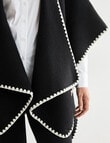 Boston + Bailey Blanket Stitch Wrap, Black & Ecru product photo View 04 S