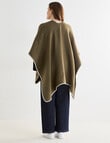 Boston + Bailey Blanket Stitch Wrap, Olive & Ecru product photo View 02 S