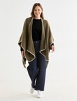 Boston + Bailey Blanket Stitch Wrap, Olive & Ecru product photo View 05 S