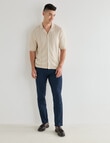 Laidlaw + Leeds Cable Short Sleeve Shirt, Oat product photo View 03 S