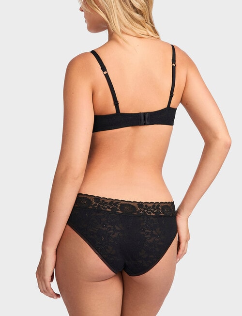 Jockey Lacette Bra, Black product photo View 02 L