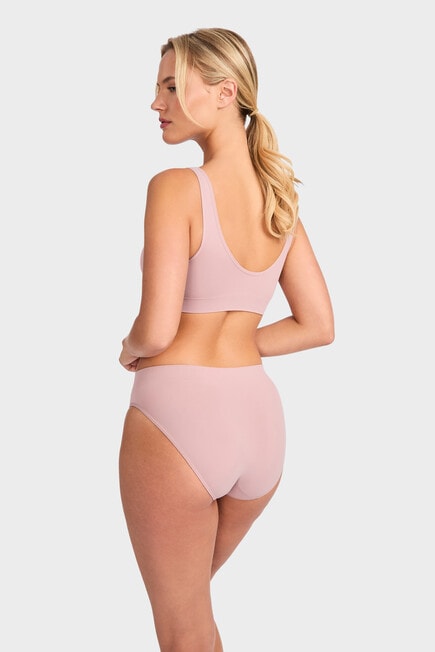 Jockey Skimmies Smooth Hi -ut Brief, Deauville Mauve product photo View 02 L