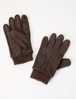 Laidlaw + Leeds Suede Gloves, Chocolate product photo