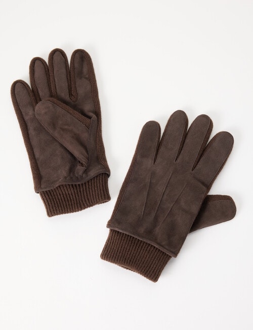 Laidlaw + Leeds Suede Gloves, Chocolate product photo