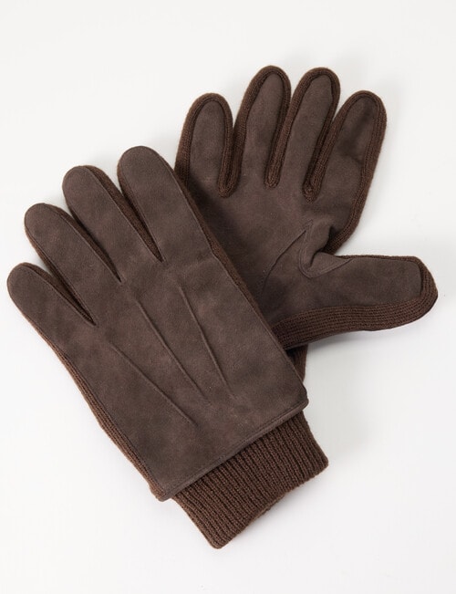 Laidlaw + Leeds Suede Gloves, Chocolate product photo View 02 L